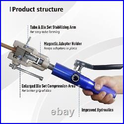 Universal Hydraulic Flaring Tool Set with Tube Cutter Includes 3/8 and 1/2 T