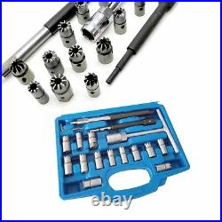 Universal Injector Seat Cutter Kit for Diesel Car Set Tool 17pc Clean Injectors