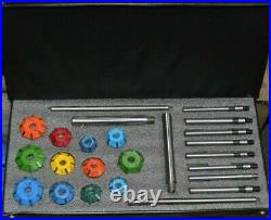 VALVE SEAT CUTTER SET 24 pcs CARBIDE TIPPED CHEVY, FORD, CLEAVLAND