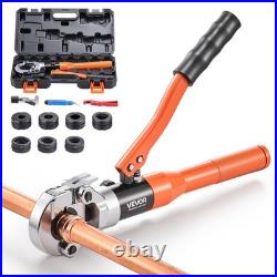 VEVOR Copper Pipe Crimping Tool Hydraulic Driven Press Tool with 8 Jaws