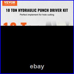 VEVOR Hydraulic Knockout Punch Kit, 10 Ton 1/2 to 2 Conduit Hole Cutter Set, K