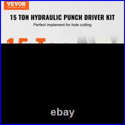 VEVOR Hydraulic Knockout Punch Kit, 15 Ton 1/2 to 4 Conduit Hole Cutter Set, K
