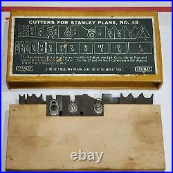 VINTAGE STANLEY No. 45 WOOD PLANE COMPLETE SET WITH 22+2 CUTTERS NICE