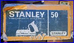 VINTAGE STANLEY no 50 COMBINATION PLOUGH PLANE with CUTTERS BLADE SET