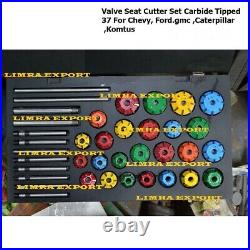 Valve Seat Cutter Set Carbide Tipped 37 For Chevy, Ford. Gmc, Caterpillar, Komtus