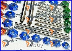 Valve Seat Cutter Set Carbide Tipped 40 Pcs For Chevy, Ford. Chrysler, Dodge