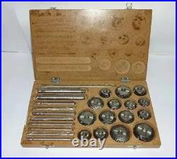 Valve Seat & Face Cutter Set Of 12 Pcs Carbon Steel With Wooden Box