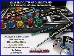 Valve seat cutter kit Go Kart Mower Motorcycle ATV 3 Angle Valve Job