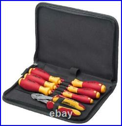 Vde Slim Screwdriver / Cutter Set 7pc, Kit Contents Slotted 3.5 X 100 For Wiha
