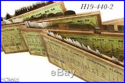 Very nice 1 2 3 4 STANLEY TOOLS 55 CUTTER IRON LOT set boxes labels