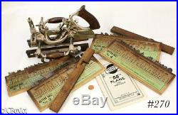 Very nice shape older STANLEY TOOLS 55 PLOW combination plane w cutter set