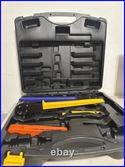 Viega 56000 PureFlow 1/2-Inch and 3/4-Inch PEX Press Tool Set With Cutter + Case Viega 56000 PureFlow 1/2-Inch and 3/4-Inch PEX Press Tool Set With Cutter + Case