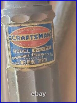 Vintage Craftsman 1957 Welding Torch Cutter Set Regulator Tips Books Tools