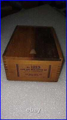 Vintage Delta No 1213 Shaper Cutter Set Dovetail Box Delta Mfg Wisconsin