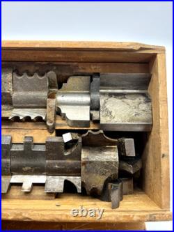 Vintage Delta Rockwell Shaper Cutter Set in Dovetail Wood Box with 17 Bits
