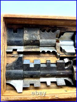 Vintage Delta Rockwell Shaper Cutter Set in Dovetail Wood Box with 17 Bits