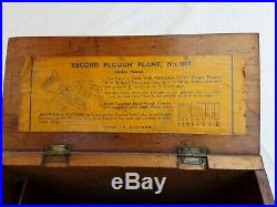 Vintage Record No 044 Plough Plane Complete With Set of 8 Cutters