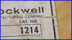 Vintage Rockwell Manufacturing Company Cutter Set Sash & Cabinet No. 1214