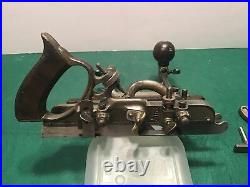 Vintage Stanley 45 Sweetheart Plough Combination Plane With Large Set Of Cutters