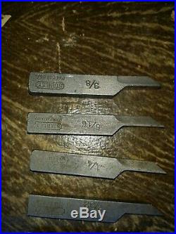 Vintage Stanley No 238 Weather Stripping Plow Plane Cutters Set of 7 lot
