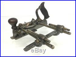 Vintage Stanley No. 45 Combination Plow Plane with 1 Cutter Set