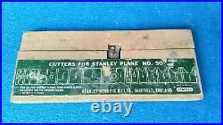 Vintage Stanley No. 50 Plow Plane withFull Set of Cutters Made in England Nice