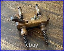 Vintage Wooden Screw Stem Plough Plane and Set of Six Cutters Great Condition