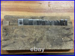 Vtg Stanley No 45/55 Cutter Set Of Fifteen (15) Notched, Unmarked, ORIG BOX, VGC