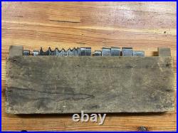 Vtg Stanley No 45/55 Cutter Set Of Fifteen (15) Notched, Unmarked, ORIG BOX, VGC