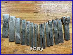 Vtg Stanley No 45/55 Cutter Set Of Fifteen (15) Notched, Unmarked, ORIG BOX, VGC