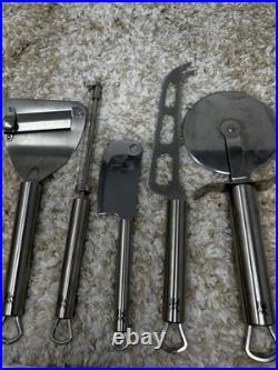 WMF Stainless Steel Cheese & Pizza Tool Set 5 Pc Slicer, Knives, Cutter