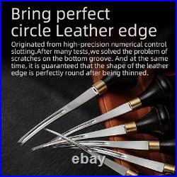 WUTA Leather Tools Edge Beveler Skiving Craft DC53 Die Steel Ebony Handle Cutter