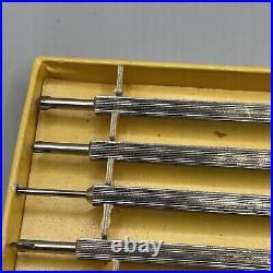 Watchmaker BERGEON No. 1897 Roller Cutters Set of 6 in Factory Box Oil Sink Tool