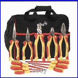 Wiha 32390 Insulated Pliers Cutters And Screwdriver Set 11 Piece Tool Set