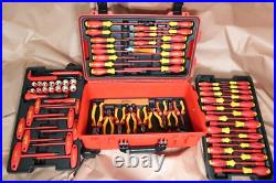 Wiha 32800 80 Pc Insulated Tool Set, Sae, Rolling Tool Case Brand New Sealed BOX Wiha 32800 80 Pc Insulated Tool Set, Sae, Rolling Tool Case Brand New Sealed BOX