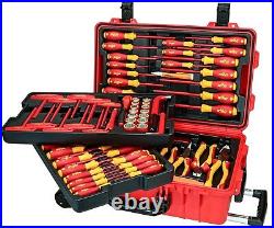 Wiha 32800 Insulated Tool Set with Screwdrivers, Nut Drivers, Pliers, Cutters, R