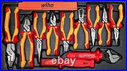 Wiha 32800 Insulated Tool Set with Screwdrivers, Nut Drivers, Pliers, Cutters, R