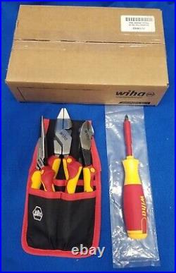 Wiha 32990 17 Piece Insulated Pliers-Cutters and Pop-Up Bit Set