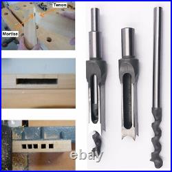 Woodworking Square Hole Drill Bit 5Pcs Wood Saw Mortising Chisel Cutter Tool Set