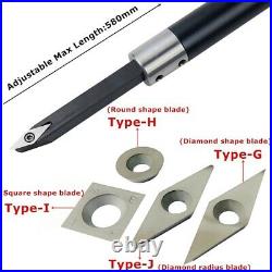 Woodworking Turning Tool With Carbide Alloy Insert Cutter Aluminum Alloy Handle