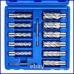 ZELCAN Annular Cutter Set HSS Magnetic Drill Bits 13 PCS Weldon Shank 2 Depth ZELCAN Annular Cutter Set HSS Magnetic Drill Bits 13 PCS Weldon Shank 2 Depth