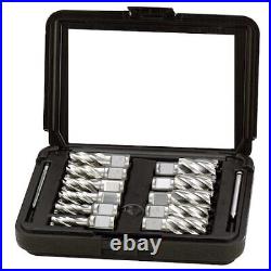 Zoro Select 4Thf6 Annular Cutter Set, M2 Hss, 1 In D, 11 Pc