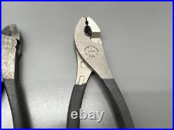 (k) VINTAGE CRAFTSMAN WF 5PC PLIERS SET ARC JOINT CUTTER READ DESC VGC USA