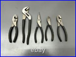 (k) VINTAGE CRAFTSMAN WF 5PC PLIERS SET ARC JOINT CUTTER READ DESC VGC USA